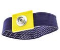 ESD Grounding Wrist Strap, Blue / Yellow, 10 mm Stud